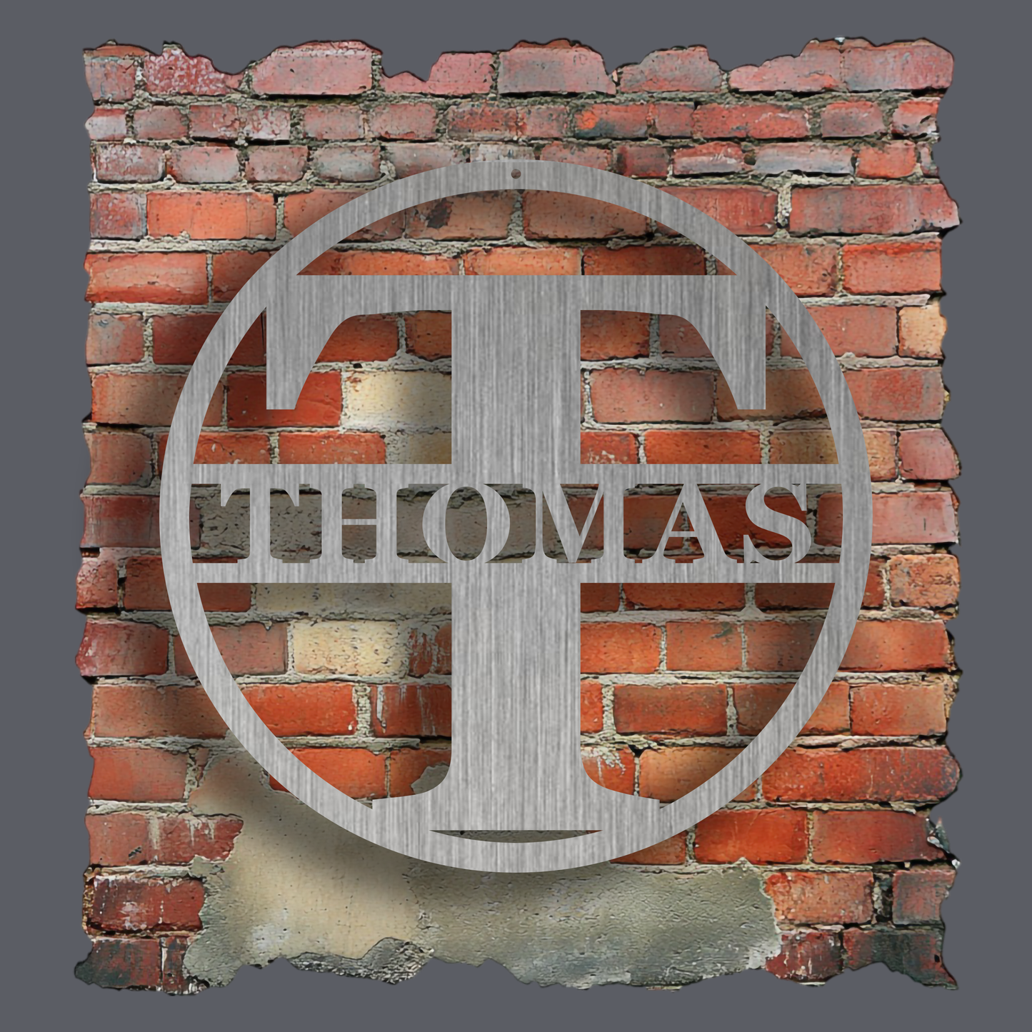 Custom Metal Name Sign β Personalized Family Monogram